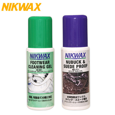 NIKWAX(ニクワックス) クリーニングジェル スポンジA BE821 & ヌバックスポンジA BE771ヌバックス・スエードシューズ メンテナンスセット