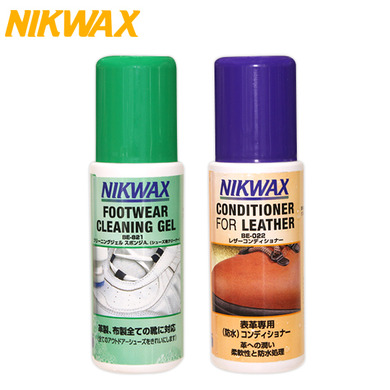 NIKWAX(ニクワックス) クリーニングジェル スポンジA 125ml BE821 & レザーコンディショナー 125ml BE022 革靴メンテナンスセット